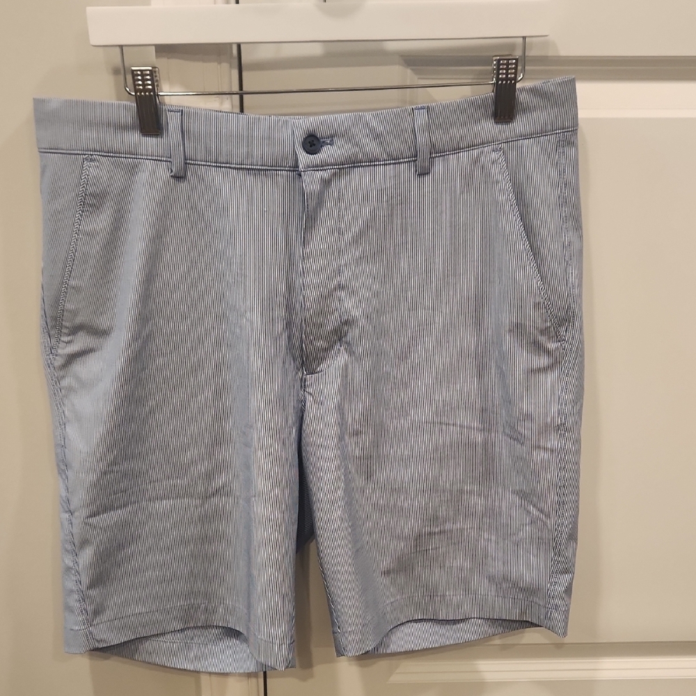 Greg Norman Collection Blue Flat Front Shorts